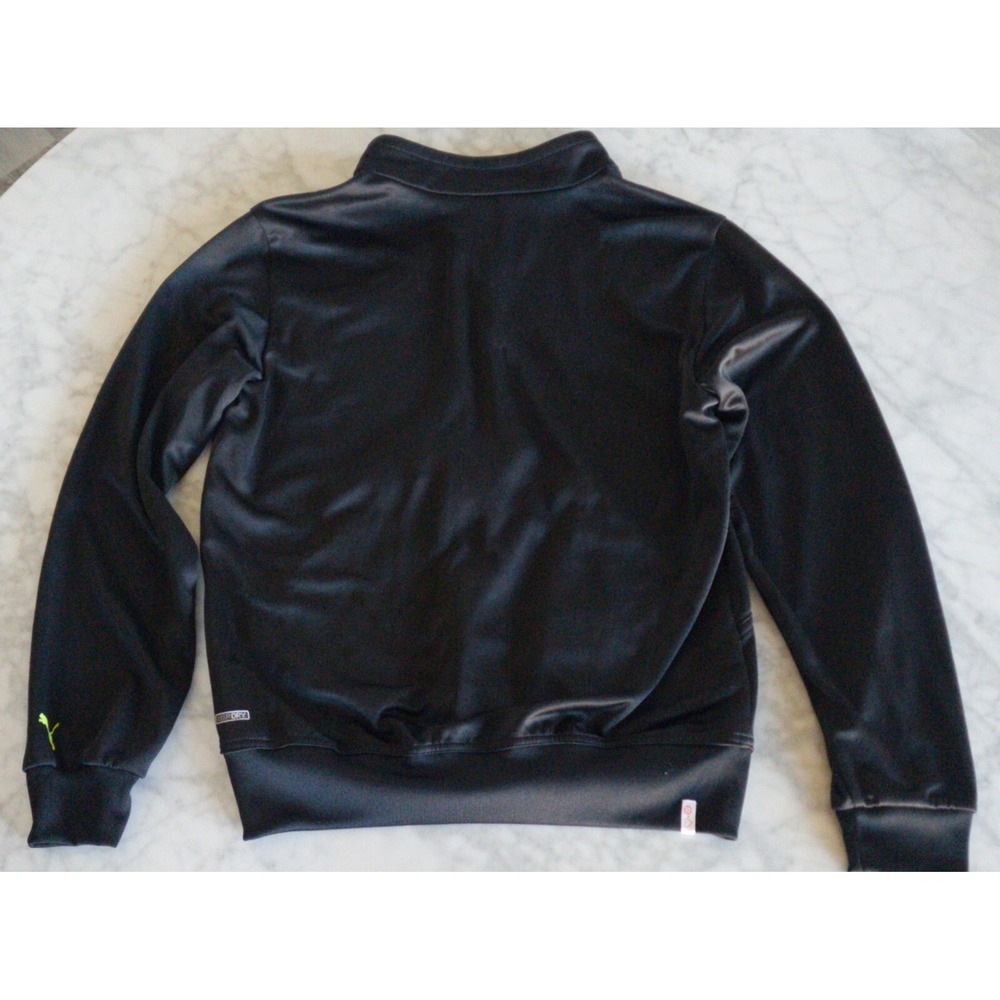 Puma Soccer Black Track  Zip Up Jacket Sports Athletic Womens Medium - Picture 2 of 8